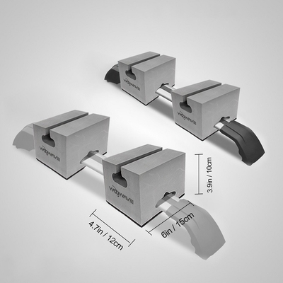Grey Four-Piece EVA Foam Block Carrier for Canoe Kit on Car Topper Roof Racks