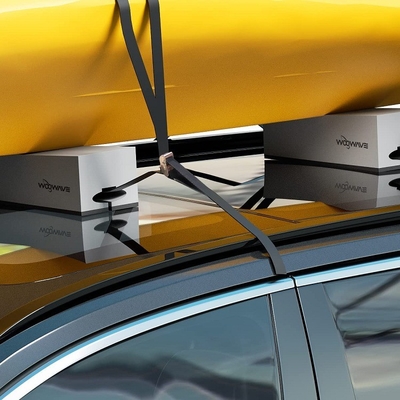 Grey Four-Piece EVA Foam Block Carrier for Canoe Kit on Car Topper Roof Racks
