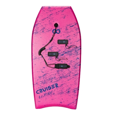 41 Inch Kids Swim Surfboard Pink Body Board Bodyboard with Leash EPS XPE HDPE Material