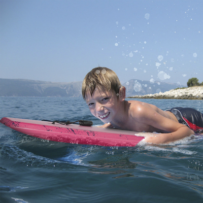 41 Inch Kids Swim Surfboard Pink Body Board Bodyboard with Leash EPS XPE HDPE Material