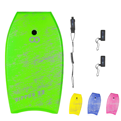 Unisex 36'' Bodyboard XPE Inflatable Skiing Board with Leashes