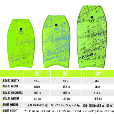 Unisex 36'' Bodyboard XPE Inflatable Skiing Board with Leashes