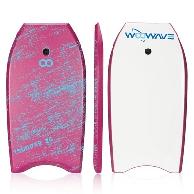 36' Foam Bodyboard With Leash And Fin Beginner Level 1.42lbs Professional WOOWAVE