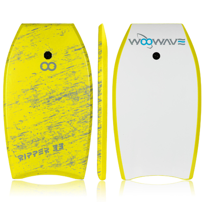 Custom Color and Logo Design Yellow 33 Inch Bodyboard for Surfing on Lakes Rivers