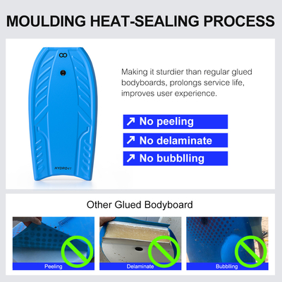 Customizable Surfboard Body Board with Leash 3lbs Board Weight HDPE Material