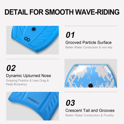 Customizable Surfboard Body Board with Leash 3lbs Board Weight HDPE Material