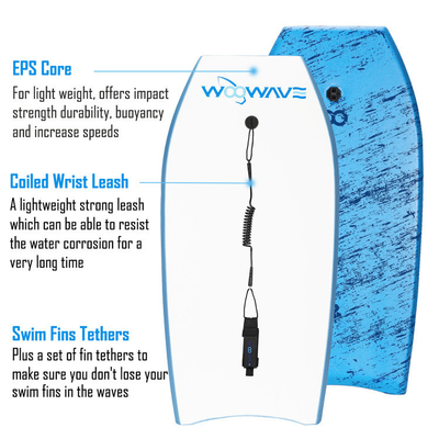 Upgrade Your Surfing Game Woowave EPS XPE HDPE Foam Board Bodyboard with Surf Leash