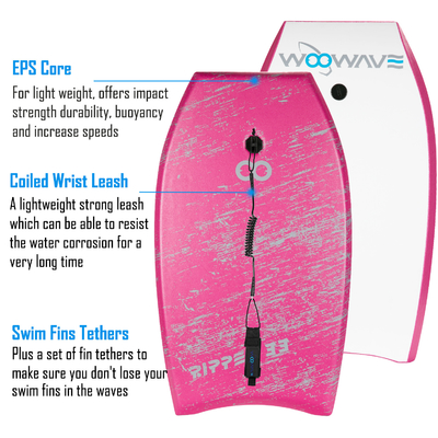 EPS Core XPE Deck and Leash Bodyboard 18.8 Inch Width for Optimal Performance