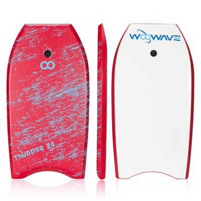 36 Inch Surfing Bodyboard with Leash and Fin Flippers Made of EPS PP PE Foam HDPE