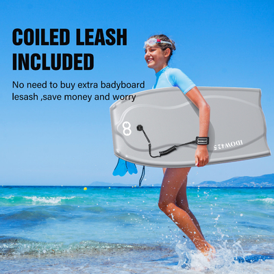 22.5 Inch Surfing Bodyboard with Carbon Rod Inside Support and Lightweight Design
