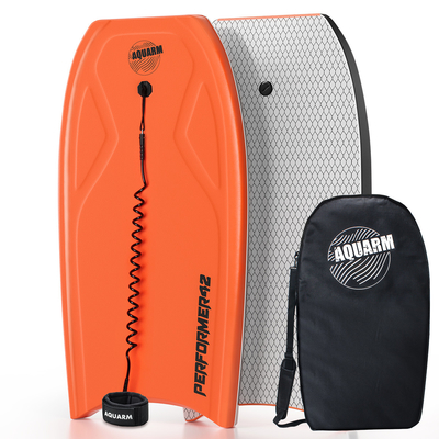 Men's 42.5 inch Bodyboard with PE Core Professional Surfing Essential