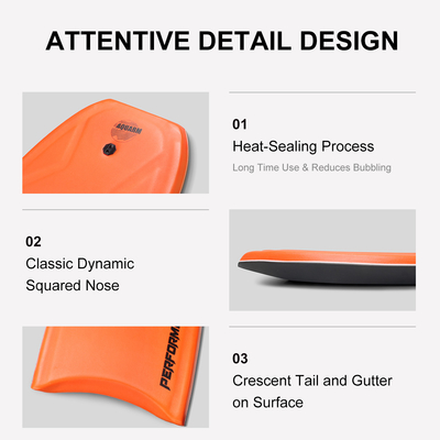 Men's 42.5 inch Bodyboard with PE Core Professional Surfing Essential