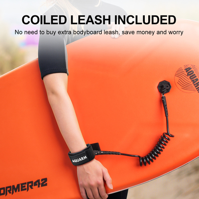 Men's 42.5 inch Bodyboard with PE Core Professional Surfing Essential